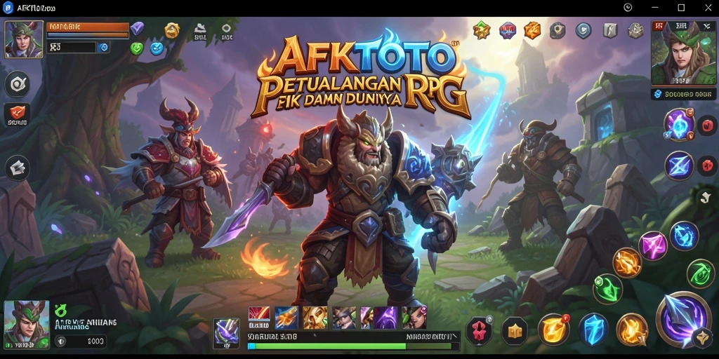 Tangkapan layar dari gameplay AFKTOTO dengan aksi petualangan RPG yang menegangkan.
