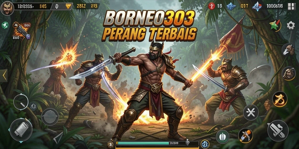 Tampilan gameplay menarik dari BORNEO303 dengan pertarungan intens.