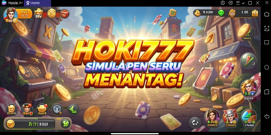 Tampilan gameplay HOKI777 yang menarik dan penuh warna.