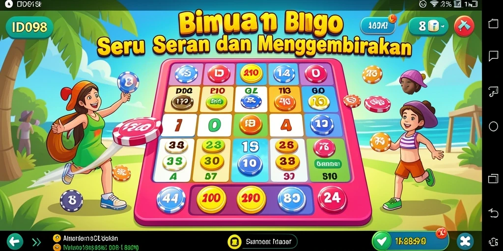 Screenshot gameplay utama ID098 yang menunjukkan keseruan bermain Bingo.