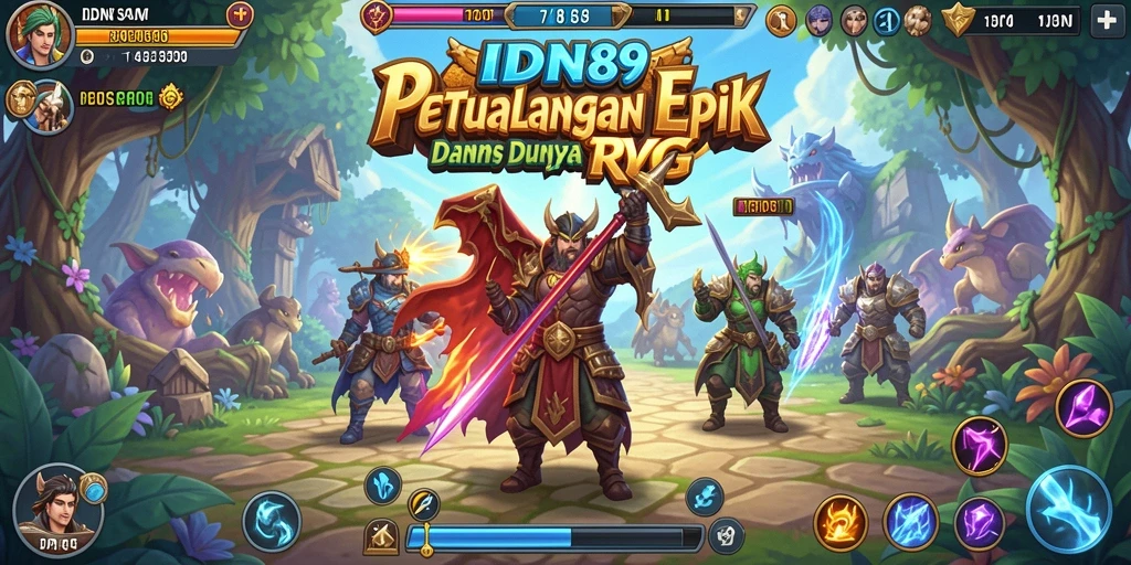 Gameplay RPG seru dan mendebarkan dalam IDN89.