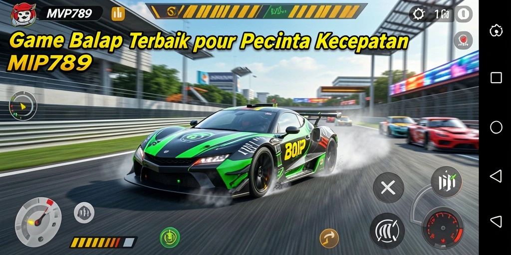Tampilan gameplay Racing yang mendebarkan dan penuh aksi.