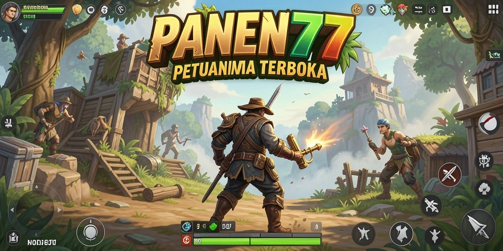 Tampilan gameplay PANEN77 yang megah di dunia terbuka.