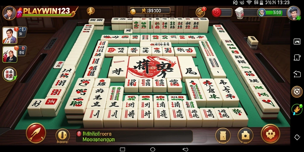 Screenshot gameplay PLAYWIN123 menunjukkan momen menarik saat menyusun ubin Mahjong.