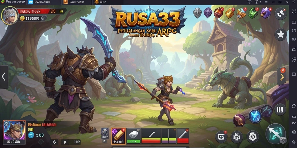 Tampilan gameplay RUSA33 yang mendebarkan dalam petualangan ARPG.