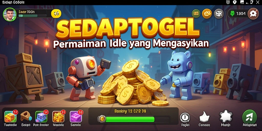 Tampilan gameplay SEDAPTOGEL menampilkan aksi seru dan elemen Idle yang menarik.