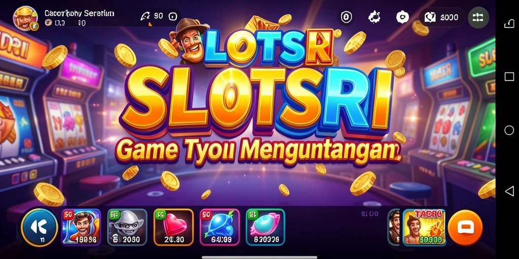 Screenshot gameplay SLOTSRI menampilkan suasana kasino yang menarik.